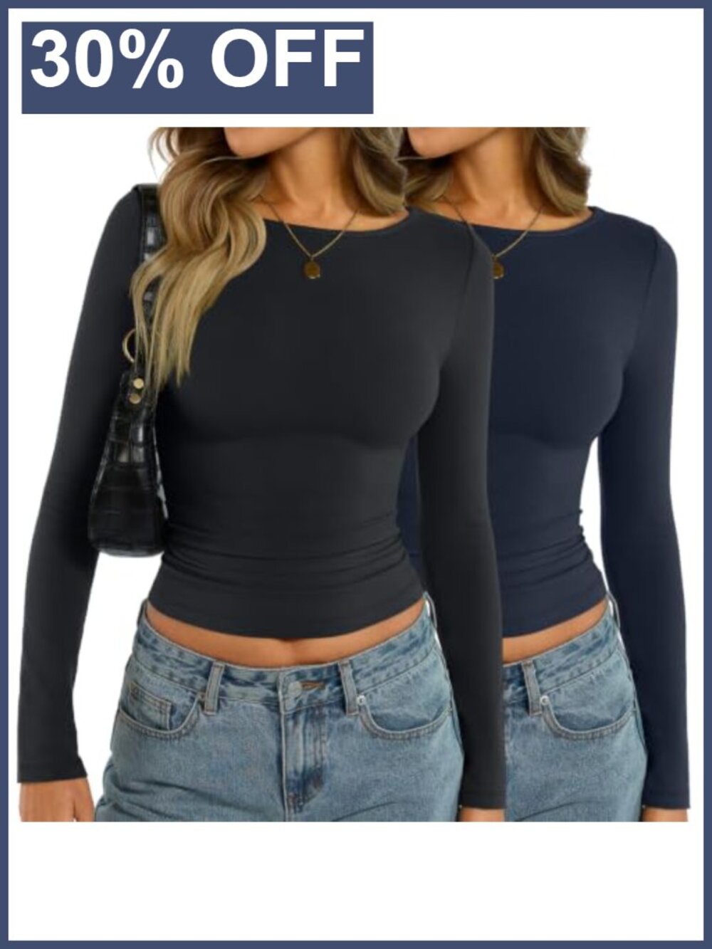 Womens Cotton Boat Neck Long Sleeve Fitted Y2K Tee Slim Fit Stretch Top
